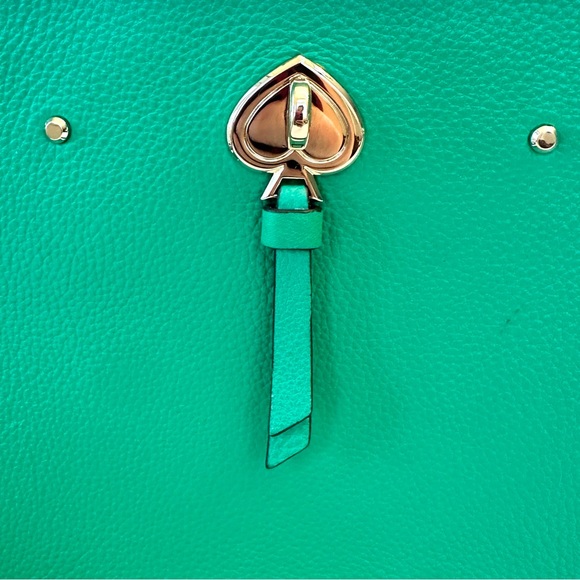 Kate Spade Marti leather large bucket bag in Kelly green / snow pea - Picture 3 of 15